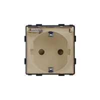 ELEMENT Schuko контакт с капак, 16A, златист