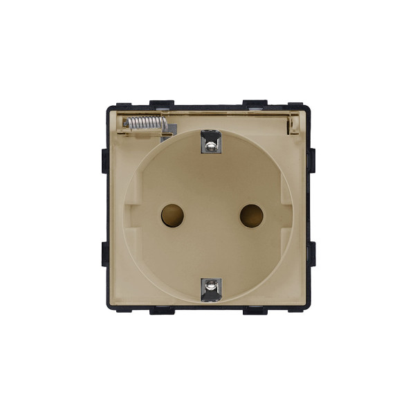 ELEMENT Schuko контакт с капак, 16A, златист