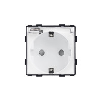 ELEMENT Schuko контакт с капак, 16A, бял