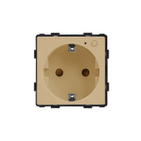 ELEMENT Zigbee Schuko контакт 16A, с мониторинг на консумацията, златист