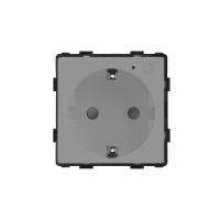 ELEMENT Zigbee Schuko контакт 16A, с мониторинг на консумацията, сив