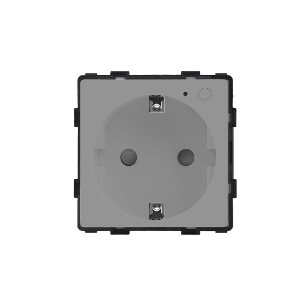ELEMENT Zigbee Schuko контакт 16A, с мониторинг на консумацията, сив