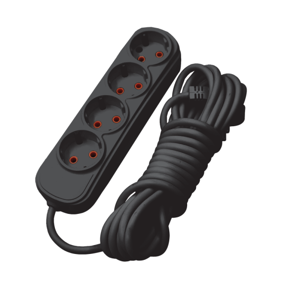 РАЗКЛОНИТЕЛ ЧЕТВОРЕН 5M H05VV- F 3G1.5MM2, ЧЕРЕН