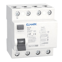 ЕЛЕКТРОМАГНИТНА ДЕФЕКТНОТОКОВА ЗАЩИТА RCCB JEL1B 10KA 4P ТИП B 40A/300MA
