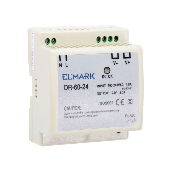 DR-60-24 ТОКОЗАХРАНВАЩО УСТРОЙСТВО 24V ИЗХ. НАПРЕЖЕНИЕ 60W