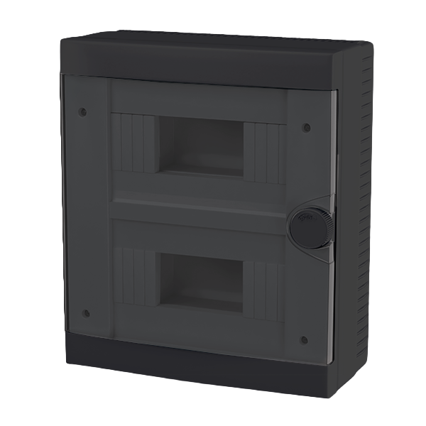 АПАРТАМЕНТНА КУТИЯ ОТКРИТ МОНТАЖ ТАП 16 (2X8), ЧЕРЕН