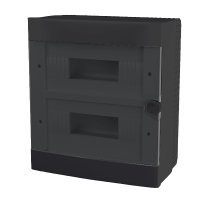 АПАРТАМЕНТНА КУТИЯ ОТКРИТ МОНТАЖ ТАП 24 (2X12), ЧЕРЕН