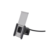 SOURCE COVER 1хКОНТ. ШУКО+ 2хUSB A/A С КАПАК ЧЕРЕН/ИНОКС/ЧЕРЕН