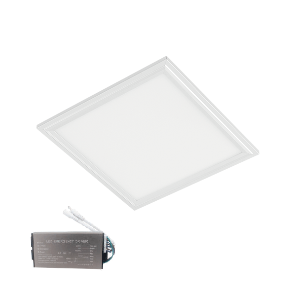 LED ПАНЕЛ 40W 6500K 595X595MM БЯЛА РАМКА IP54+АВАРИЕН БЛОК