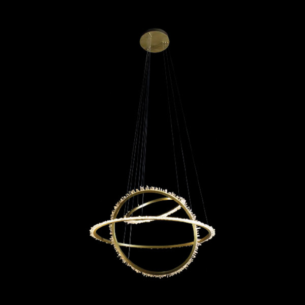 CORONA LED PENDANT 104W 3000K 860MM, GOLD