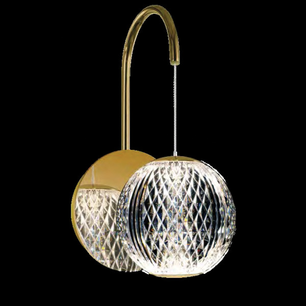 DIAMOND LED WALL LAMP 4.2W 3000K, GOLD