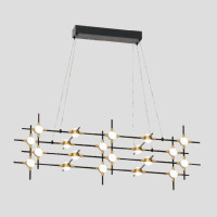 MODULAR LED PENDANT 48W 3000K, BLACK+GOLD