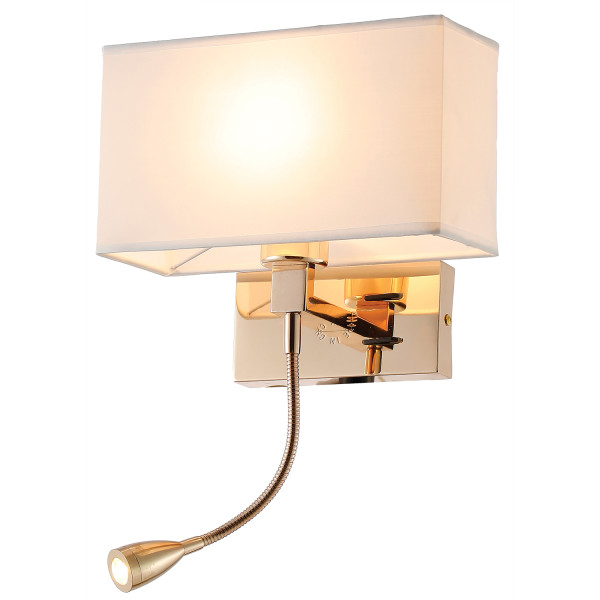 ROSA LED WALL LAMP 3W 3000K + 1XE27, FRENCH GOLD