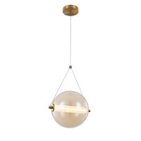 SPLENDOR LED PENDANT 9W 3000K, BRASS+COGNAC GLASS