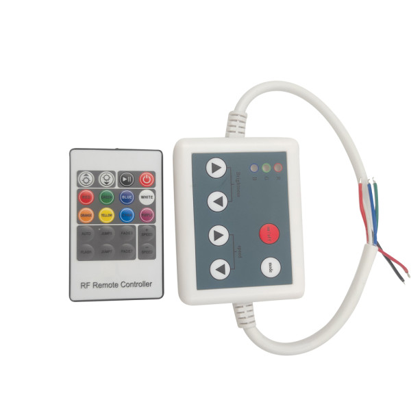 RGB RF КОНТРОЛЕР 3Х6A(216W) 12VDC IP44 С ДИСТ.