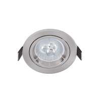 LED МЕТАЛНА КРЪГЛА ЛУНА 6W GU10 6400K САТЕН НИКЕЛ